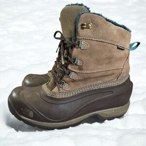 The North Face Brown and Tan Winter Boots